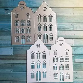 Строительные металлические штампы для резки DIY скрапбука, тиснение бумажных карт, изготовление трафаретной формы серебряный