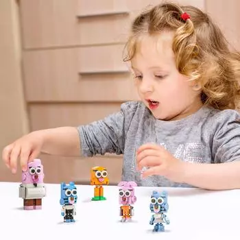 Строительные мультфильмы, комедия, боевик, персонажи, кирпичи, игрушки, подарок для детей One Size