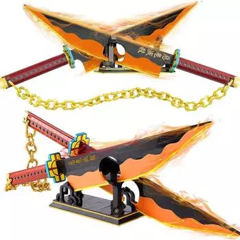 Строительный блок для меча, игрушка, модель для ролевых игр, аниме-меч, взрослый строительный блок, набор для украшения, коллекция, подарок without box