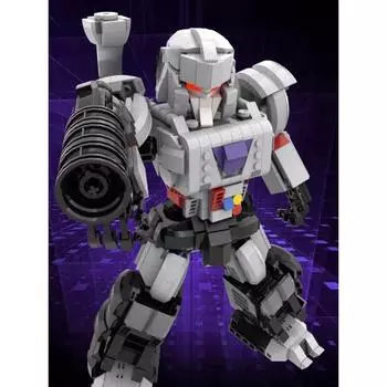 Строительный блок Идея Боевой меха-робот Модель Игрушка Сборка Орнамент Маленькая частица Мальчик