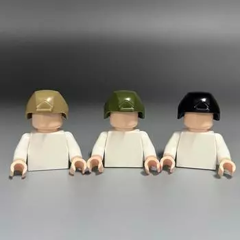 Строительный блок из мелких частиц, миниатюрные военные аксессуары, шапка для волос, шлем 0,1 кг