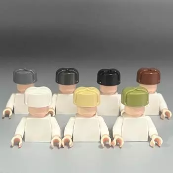 Строительный блок из мелких частиц, миниатюрные военные аксессуары, шапка для волос, национальная армейская шапка, шапка Лэй Фэн 0,1 кг