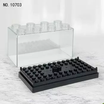 Строительный блок, минифигурка, игрушка, пыленепроницаемая витрина с нижней пластиной, штабелируемая образовательная сборная детская игрушка, модель