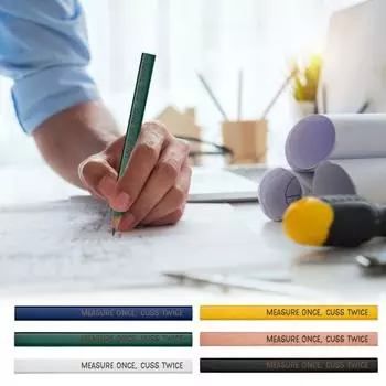 Строительный карандаш Забавный дизайн Карандаш плотника из сосны Набор карандашей для деревообработки Твердые поверхности Отличный подарок белый