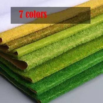 Строительный материал модели Песок Модель стола Газон DIY Трава Ландшафт Зеленый газон Нейлоновая газонная трава белый