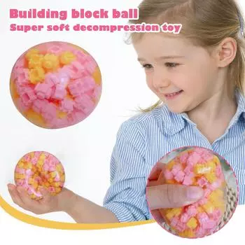 Строительный мяч ручной работы, щипковый, ручной работы, супер мягкий пластиковый, управляемый голосом, декомпрессионный щипковый мяч