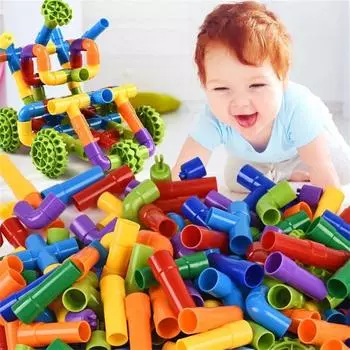 Строительство Сборка Трубопроводный Туннель DIY Кирпич Труба Головоломка Блоки Детская Игрушка 30Pcs