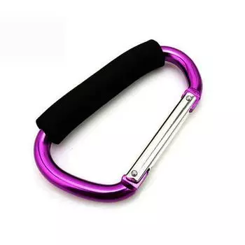 Stroller Organizer 135mm*9mmD Shopping Hooks Pram Bag Hooks Pram Hanger Baby Buggy Clips фиолетовый