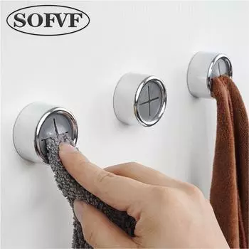 Strong adhesive wall towel hooks without punching holes