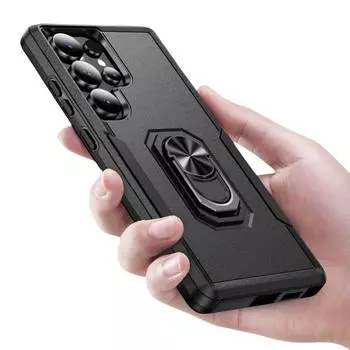 Strong Armor Case for Samsung Galaxy S24 Ultra FE Plus 5G Mobile Phone Cover for Galaxy S24 FE чёрный