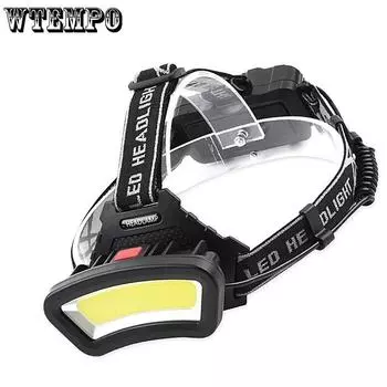 Strong COB Floodlight Usb Rechargeable Outdoor Head Lamp LED Super Bright Searchlight COB headlamp+Battery+USB