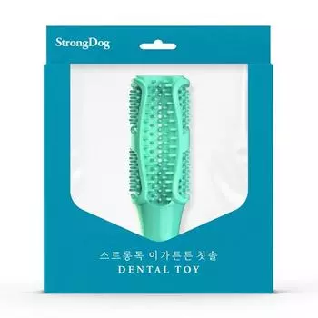 Strong Dog Dental Toy Самостоятельная зубная щетка с мятой для крупных собак, 1 шт.