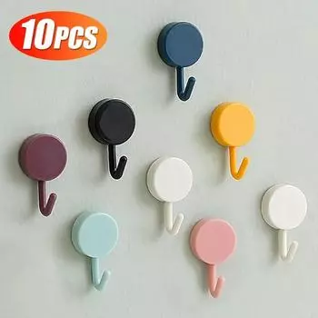 Strong Kitchen Gadgets No Need to Drill Holes Hook Home and Decoration Bathroom Organizer Hanger Storage 10 Piece Set Hooks