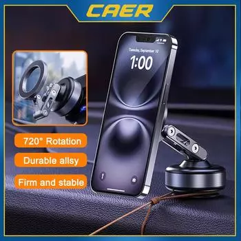 Strong Magnetic Foldable Car Phone Holder 360° Rotation Electric Vacuum Adsorption iPhone Samsung Universal Dashboard Bracket