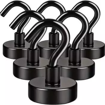 Strong Magnetic Hooks Punch-Free Wall Magnet Hook for Keys Coat Hanging Hanger Kitchen Fridge Bathroom Office Organizer 1PC