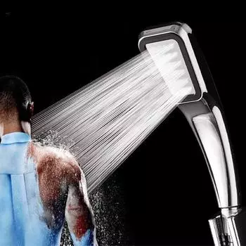 Сильная напорная насадка, водосберегающая насадка для душа с высоким давлением, хромированная насадка для душа с высоким давлением, аксессуары для ванной комнаты