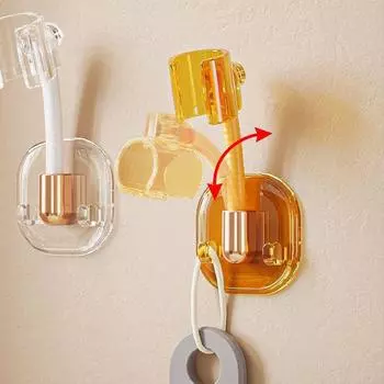 Прочный держатель для душевой лейки без проколов, регулируемый на 360 градусов, самоклеящийся кронштейн для душа из ПК с крючками, душевая стойка для ванной комнаты прозрачный