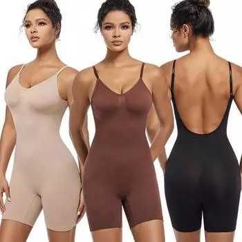 Strong Shaper Shapewear Женское сексуальное тело с открытой спиной, ягодицы, корсет, нижнее белье, большой размер, утягивающий талию, корсет, цельный корректирующее белье S чёрный