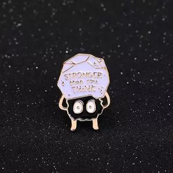 Stronger Soot Sprite Collar Brooch Lapel Pin Funny Brooches Enamel Pin Lapel Brooch Brooches Pin синий