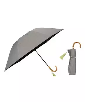 Strongest Parasol Parasol UVO Plain Tassel Mini Gray Folding Umbrella Outer Rib 55cm Commuting to School Travel Stylish Cute [2025] 3-Tier Women s серый