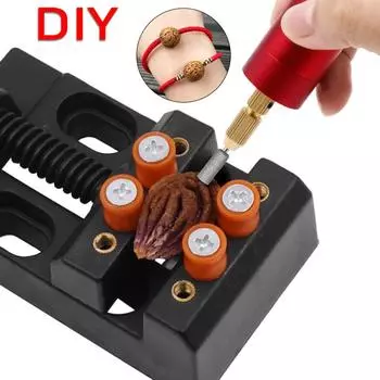 Струбцина для резьбы по дереву из орехового дерева, параллельные плоскогубцы для фиксации ювелирных изделий и скульптур чёрный