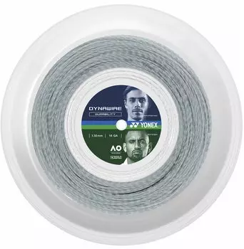 Струна для тенниса YONEX жесткая Dynawire 130 200м TDW130R2 белая/серебристая (284) 1,30 мм