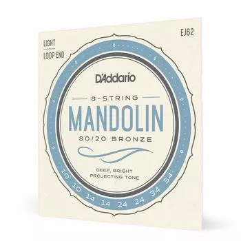 Струна мандолины бронзовая светлая EJ62 D Addario 80/20 .010-.034 []