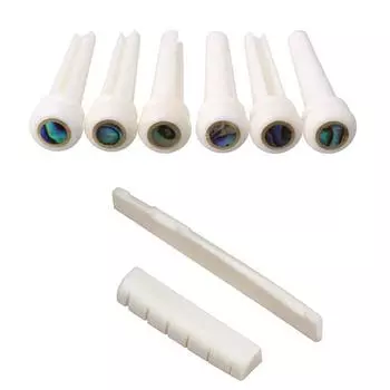 Струнная гитара, костяная гитара, штифты, седло, порожек, акустическая гитара цвета слоновой кости 1set