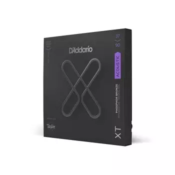 Струны для акустической бас-гитары XT Coated Strings Phosphor Bronze Custom Light GS Mini XTB3790 D Addario .037-.090 []