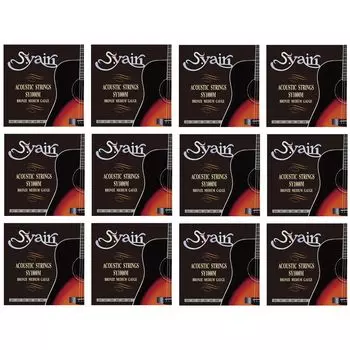 Струны для акустической гитары бронзовые средние x12 комплект S.Yairi 80/20 .013-.058 SY-1000M