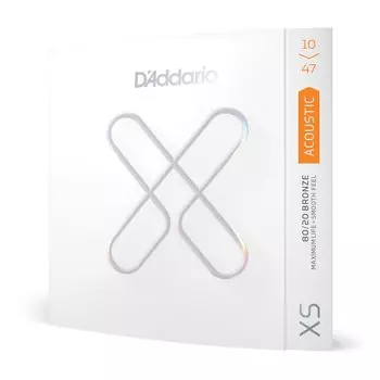 Струны для акустической гитары D Addario XS Coated Strings 8020 Bronze Extra Light .010-.047 XSABR1047 []