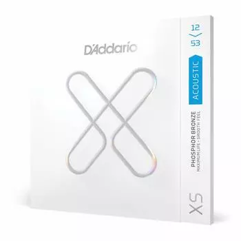 Струны для акустической гитары D Addario XS с покрытием из фосфорной бронзы Light .012-.053 XSAPB1253 []