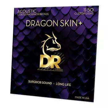 Струны для акустической гитары DR Strings DRAGON Phosphor Bronze SKIN+ DAP-11 []