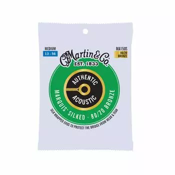 Струны для акустической гитары MARTIN AUTHENTIC ACOUSTIC Marquis Silked MA150S Medium .013-.056