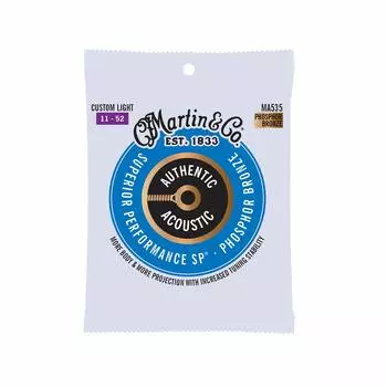 Струны для акустической гитары MARTIN AUTHENTIC ACOUSTIC Superior Performance MA535 Custom Light .011-.052