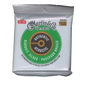 Струны для акустической гитары MARTIN MA540S Marquis Silked Phospher Bronze Light x 3 комплекта