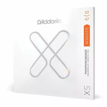 Струны для акустической гитары XS Coated Strings Phosphor Bronze Extra Light XSAPB1047 D Addario .010-.047 []