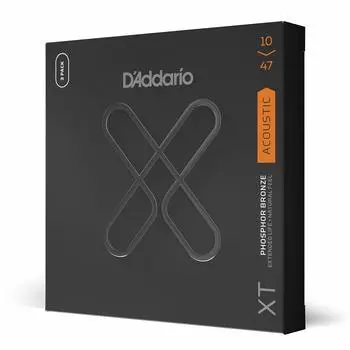 Струны для акустической гитары XT Coated Strings Phosphor Bronze Extra Light 3set Pack D Addario .010-.047 XTAPB1047-3P []