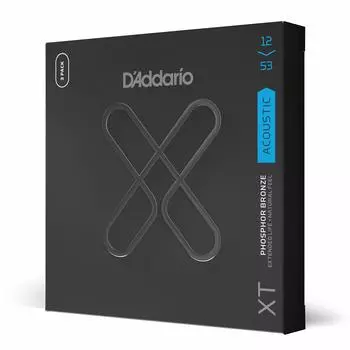 Струны для акустической гитары XT Coated Strings Phosphor Bronze Light 3set Pack D Addario .012-.053 XTAPB1253-3P []