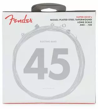 Струны для электрической бас-гитары Fender 8250 Bass Nickel Plated Steel Taper Long Medium, Wound, Scale, 8250-5M .045-.130 (5 строк)