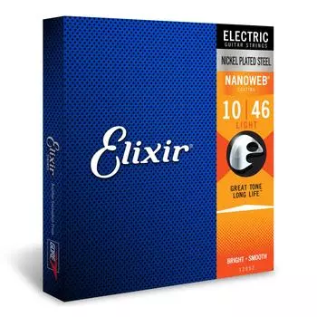 Струны для электрогитары Elixir NANOWEB Light .010-.046 #12052 []