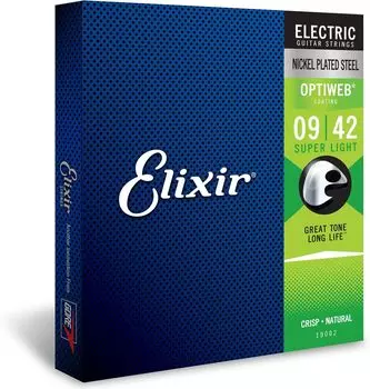 Струны для электрогитары Elixir OPTIWEB Сверхлегкие .009-.042#19002 [ ]