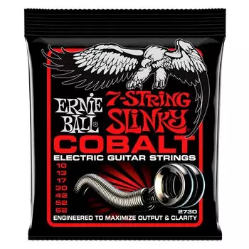 Струны для электрогитары ERNIE BALL 2730 7 струн COBALT SKINNY TOP HEAVY BOTTOM SLINKY Cobalt Slinky [подлинные] (10-62) 7-СТРУННАЯ
