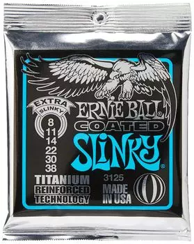 Струны для электрогитары ERNIE BALL 3125 COATED EXTRA SLINKY Coated Extra Slinky [подлинные] (08-38)