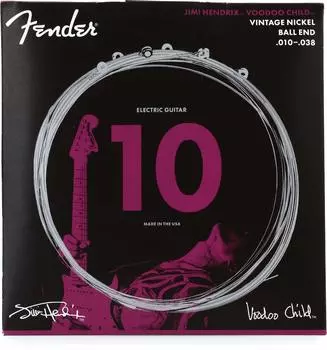 Струны для электрогитары Fender Hendrix Voodoo Child с шариковым наконечником, никелевый шариковый наконечник 10-38