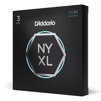 Струны для электрогитары NYXL Medium Bottom 3 комплекта D Addario Top/Heavy .011-.052 NYXL1152-3P []