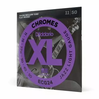 Струны для электрогитары с плоской обмоткой Jazz Light ECG24 D Addario .011-.050 []