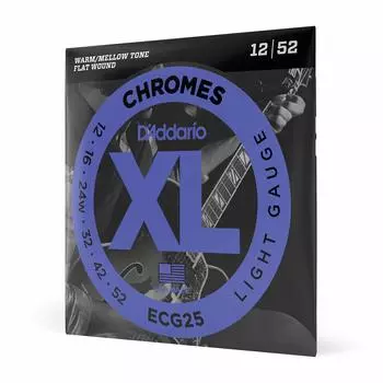 Струны для электрогитары с плоской обмоткой Light ECG25 D Addario .012-.052 []