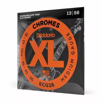 Струны для электрогитары с плоской обмоткой, средние ECG26 D Addario .013-.056 []