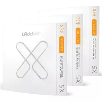 Струны для электрогитары XS Coated Strings Nickel Regular Light 3 комплекта D Addario .010-.046 XSE1046-3P []